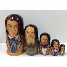 Matryoshka "Pisateli" M5 (18sm) Russkie klassiki/Рисунки могут отличаться от фотографий