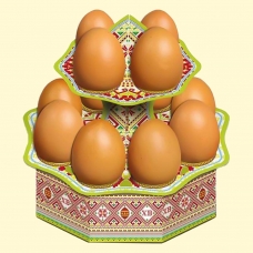 Podstavka dlya 12 yaic  "Tradicionnyj risunok"/Paskha