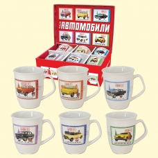 Nabor chashek "Retro-avtomobili" 330 ml, 6 chashek