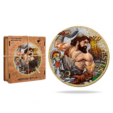 Pazl derevyannyj. Gefest-Bog ognya. Hephaestus-God-of-fire/25h25/100