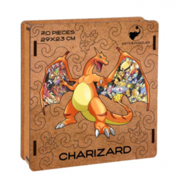 Pazl derevyannyj. Drakon/29 x 23/70. Charizard Wooden Puzzle