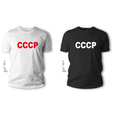 Futbolka \"SSSR\" (chernaya/belaya)