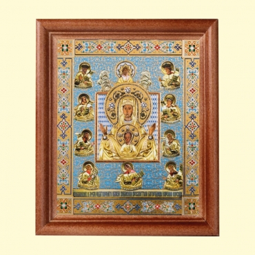Kursko-Korennaya ikona Bozhiej Materi, derevyannaya rama, dvojnaya chekanka, pod steklom, 18x24 Kursko-Korennaya ikona Bozhiej Materi, derevyannaya rama, dvojnaya chekanka, pod steklom, 18x24