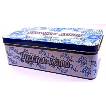 Loto Russkoe. Igra  loto "Gzhel'", v zhestyanoj korobke, 24 x 12 x 7,5 sm